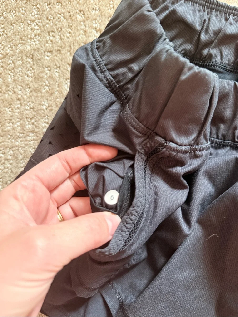 Vintage Lululemon In A Flash Tennis Skort, Black, Size 6